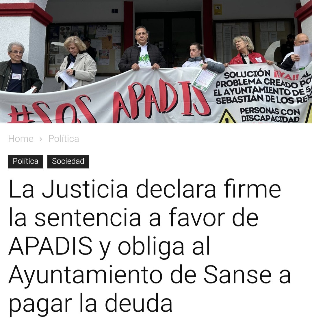 angelamillanro's tweet image. Alegres porque @APADISASOC reciba lo que era suyo, y se acabe esta larga espera.

Pero duele que, una vez más, sean los vecinos quienes paguen los años de errores del PSOE y el PP.

Una gestión nefasta que hoy se traducen en deuda para los de siempre.
