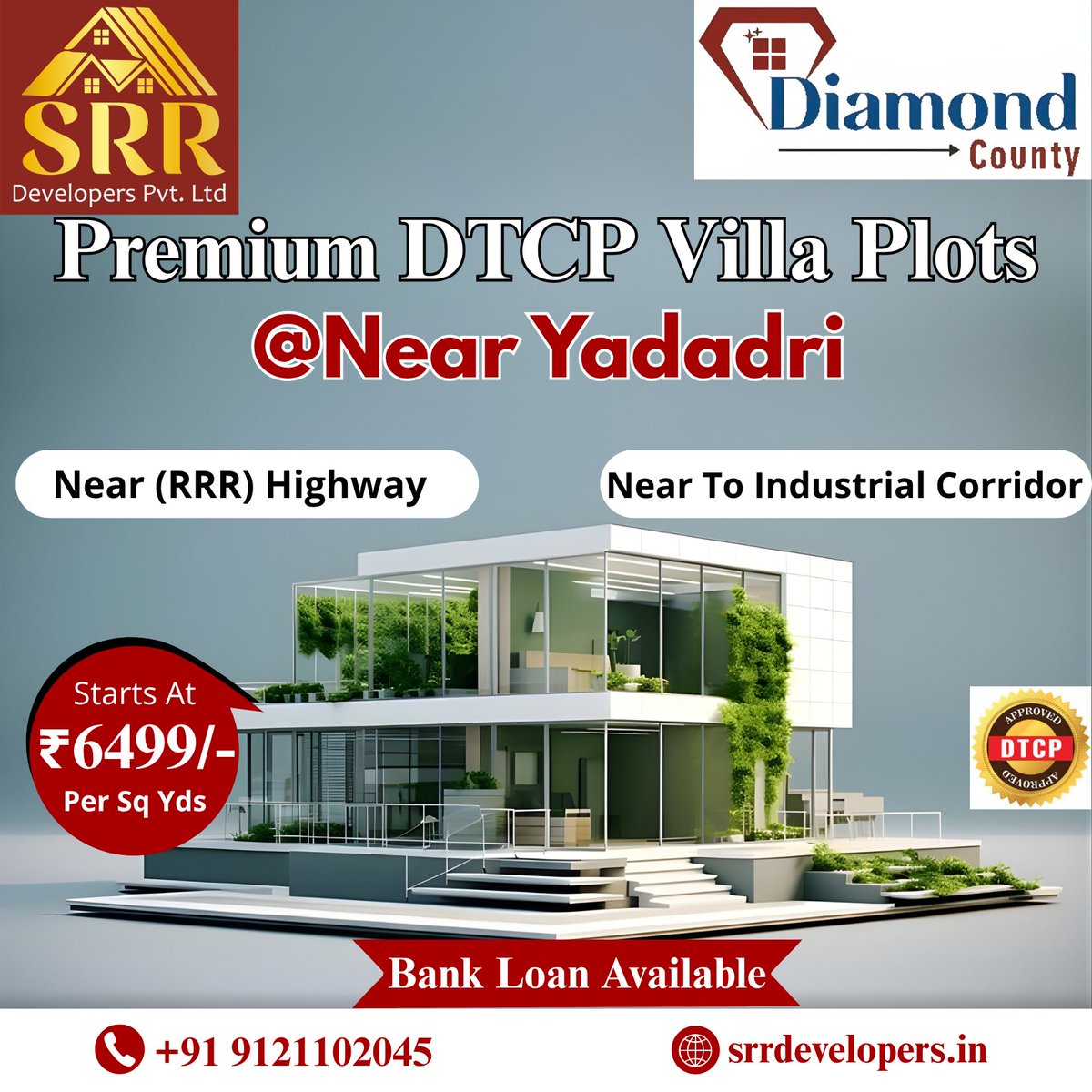 SrrSwathi's tweet image. Premium DTCP Approved Villa Plots for Sale Near Yadadri!
💰Starts at just ₹6,499/- per sq. yd
📞Call: +91 9121102045 | 🌐 Visit: srrdeveloper.in
#SRRDevelopers #DTCPPlots #Yadadri #RealEstate #InvestmentOpportunity #VillaPlots #TelanganaRealEstate #RRRHighway #Industrial