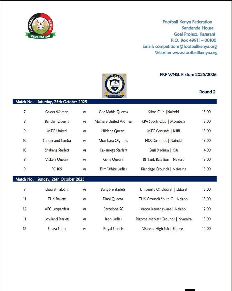 joel_karamu's tweet image. FKF Women National Super League game week 2 is here with us 

#FootballKE