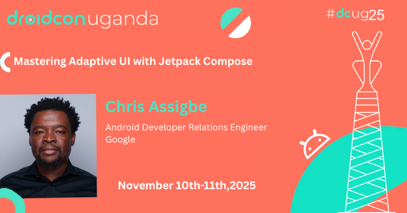droidconug's tweet image. 🚀Thrilled to have @cka_assi (Android DevRel @Google) speaking at #dcug25!
📱 Join him for “Mastering Adaptive UI with Jetpack Compose” — learn how to design stunning, responsive UIs that shine on tablets & foldables using Material 3, WindowSizeClasses, and more.
Don’t let your…