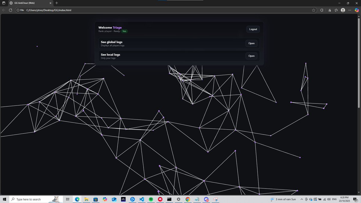 arrayingg's tweet image. Now that I'm in a point in my career where I have time to maintain this anti-cheat, I've decided to bring it back, a lot better. This will now be web based. In saying that it is physically impossible to create an anticheat without some client sided monitoring but its underway.