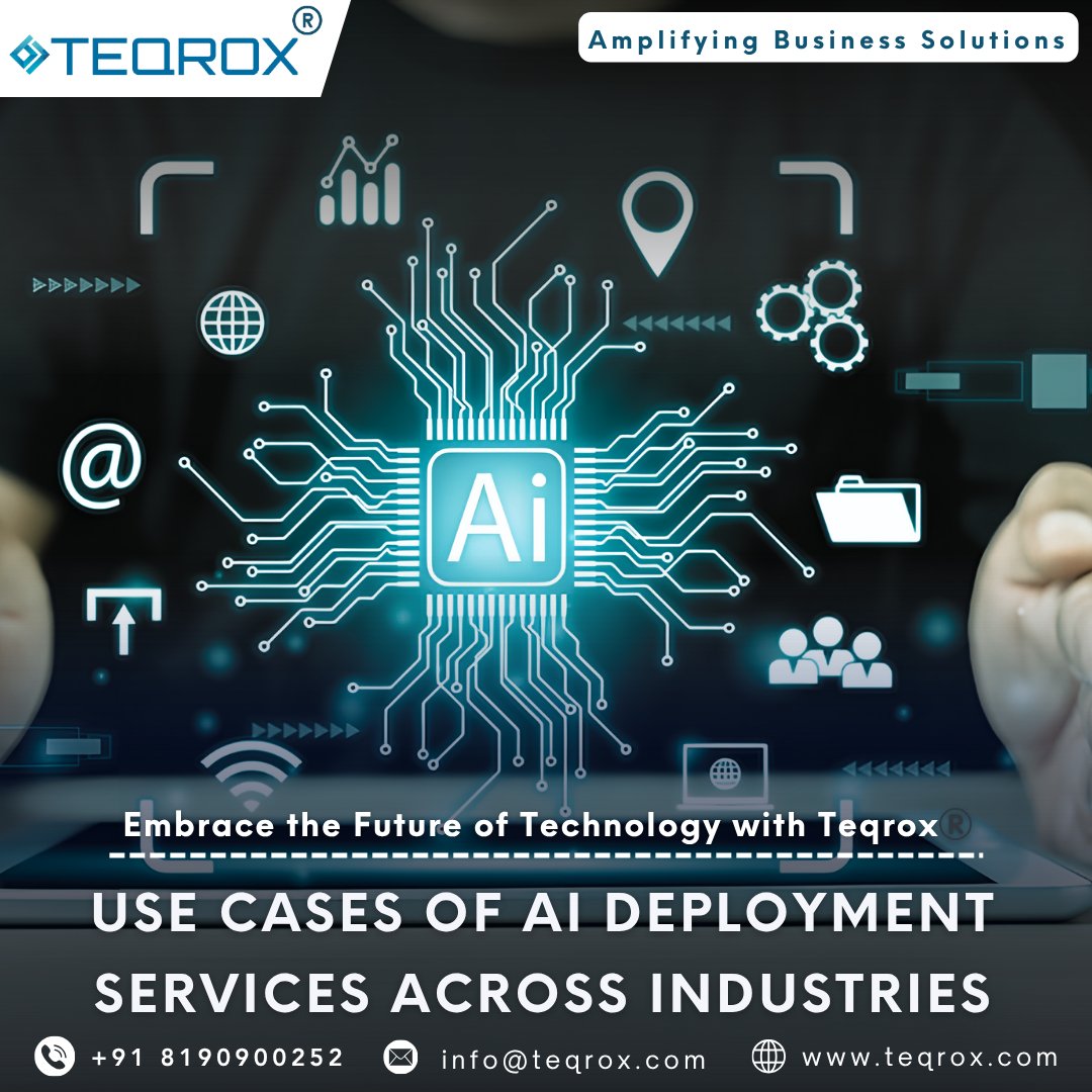 Teqroxsolutions's tweet photo. 🤖 AI Deployment Solutions is reshaping how industries make decisions, streamline operations, and drive growth. Explore the use cases across different Sectors.
🤝 Embrace the Future of Technology with Teqrox. Contact Us Now! 

#aisolutions #aideployement #artificial_intelligence https://t.co/fltdV14Zci