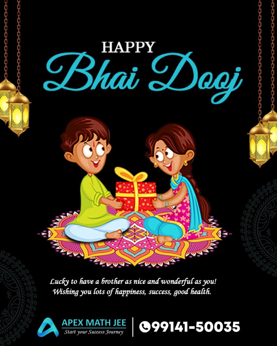 apexmathjee's tweet image. 🎊 𝐀𝐩𝐞𝐱 𝐌𝐚𝐭𝐡 𝐉𝐄𝐄 𝐰𝐢𝐬𝐡𝐞𝐬 𝐲𝐨𝐮 𝐚𝐧𝐝 𝐲𝐨𝐮𝐫 𝐟𝐚𝐦𝐢𝐥𝐲 𝐚 𝐯𝐞𝐫𝐲 𝐇𝐚𝐩𝐩𝐲 𝐁𝐡𝐚𝐢 𝐃𝐨𝐨𝐣!
𝐌𝐚𝐲 𝐭𝐡𝐢𝐬 𝐬𝐩𝐞𝐜𝐢𝐚𝐥 𝐝𝐚𝐲 𝐛𝐫𝐢𝐧𝐠 𝐥𝐨𝐯𝐞 𝐫𝐞𝐬𝐩𝐞𝐜𝐭 𝐚𝐧𝐝 𝐥𝐢𝐟𝐞𝐥𝐨𝐧𝐠 𝐡𝐚𝐩𝐩𝐢𝐧𝐞𝐬𝐬 𝐛𝐞𝐭𝐰𝐞𝐞𝐧 𝐞𝐯𝐞𝐫𝐲 𝐛𝐫𝐨 and sis.