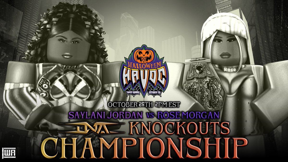 BREAKING

The TNA Knockouts Championship will be on the line on October 25th at RO-WWE Halloween Havoc!

Rose Morgan will defend her title against RO-WWE’s own, Saylani Jordan at 2pm EST!!

<a href="/RoWWE_/">RoWWE ❁</a> #TNARblx2025