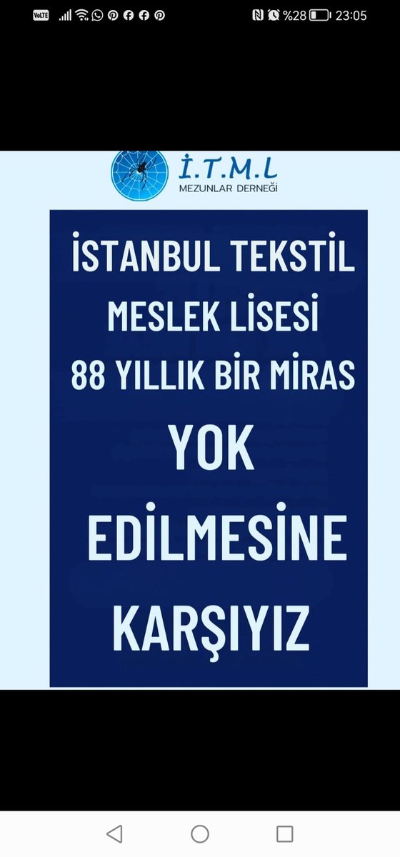 TekstilMes33996's tweet photo. Tekstil Meslek Lisesi Mezunları  olarak,okulumuzun sektörde istihdam sağlayan nice arkadaşlarımızı yetiştiren bu kurum yok olmasın istiyoruz
@RTErdogan 
@Yusuf__Tekin 
@MilliEgitimBak https://t.co/hcbLvoqzzB