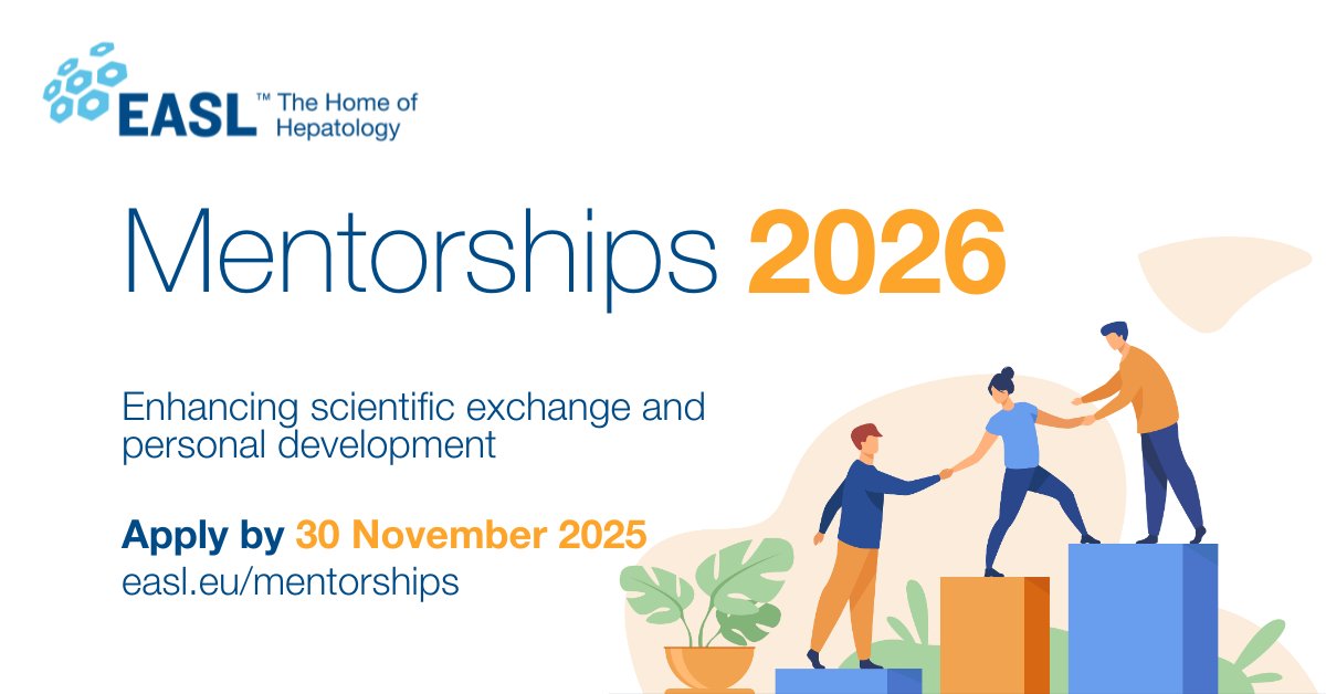 🌟 Are you a young hepatologist ready to take the next step in your career?

Do you want to learn from the experience of a senior expert and receive valuable guidance as you grow as a Young Investigator?

Then the EASL Mentorships Programme is for you!

This initiative fosters