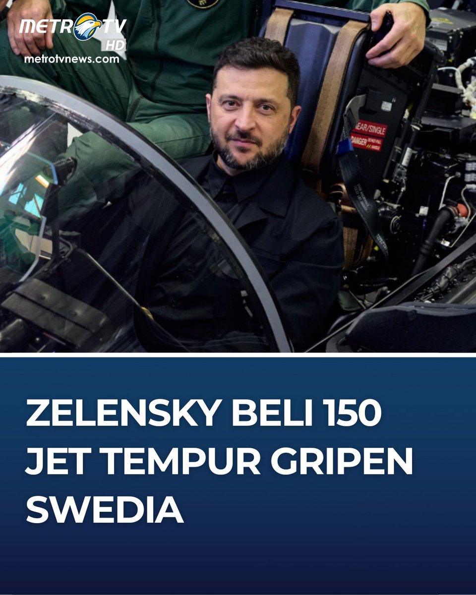 Metro_TV's tweet photo. Presiden Ukraina Volodymyr Zelenskyy dan Perdana Menteri Swedia Ulf Kristersson menandatangani perjanjian bilateral pengiriman jet tempur JAS 39 Gripen buatan Swedia ke Kyiv, Ukraina. Perjanjian ini merupakan langkah penting bagi Ukraina untuk memperkuat angkatan udaranya.

#JetTempurGripen #VolodymyrZelenskyy #JAS39Gripen #PerangUkraina
