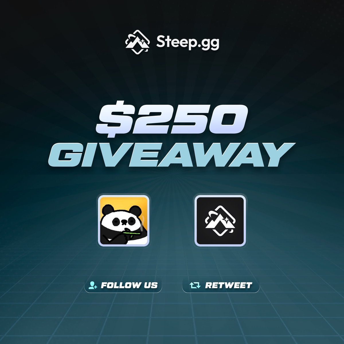 1.5 SOL giveaway ($250)

rt &amp; like

drop your $sol address

follow <a href="/steepdotgg/">SteepGG</a> &amp; <a href="/pandaa/">panda</a> 

ends in 24 hours!