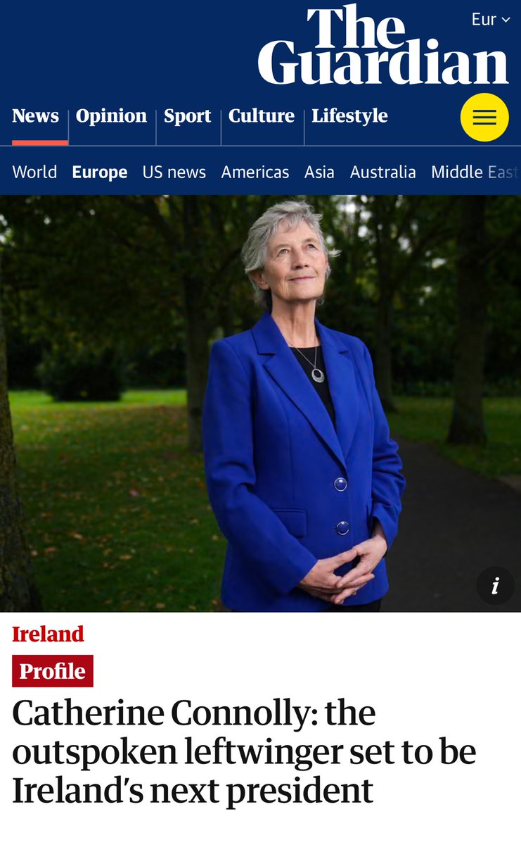 We like to be left wing at dinner parties. So elect left wing Presidents.

But the movement excited about her victory are as far from power as ever.

Because Ireland isn't left wing once there's money on it.