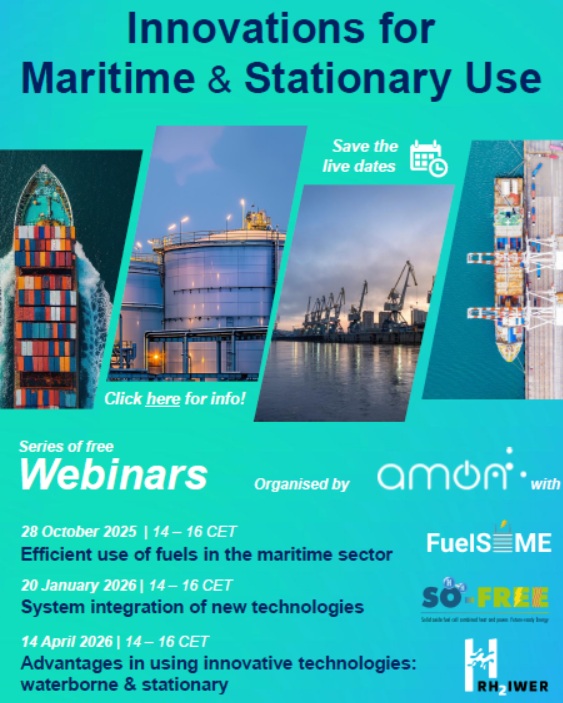 SoFreeProject1's tweet image. Join SO-FREE and FUELSOME for a special hydrogen webinar on October 28, 2025! Register here: hydrogen-universe.com/webinar-stage
Discover how these EU projects are advancing sustainable hydrogen and renewable fuel solutions. 
#Hydrogen #SOFREE #FUELSOME #EnergyTransition #CleanEnergy