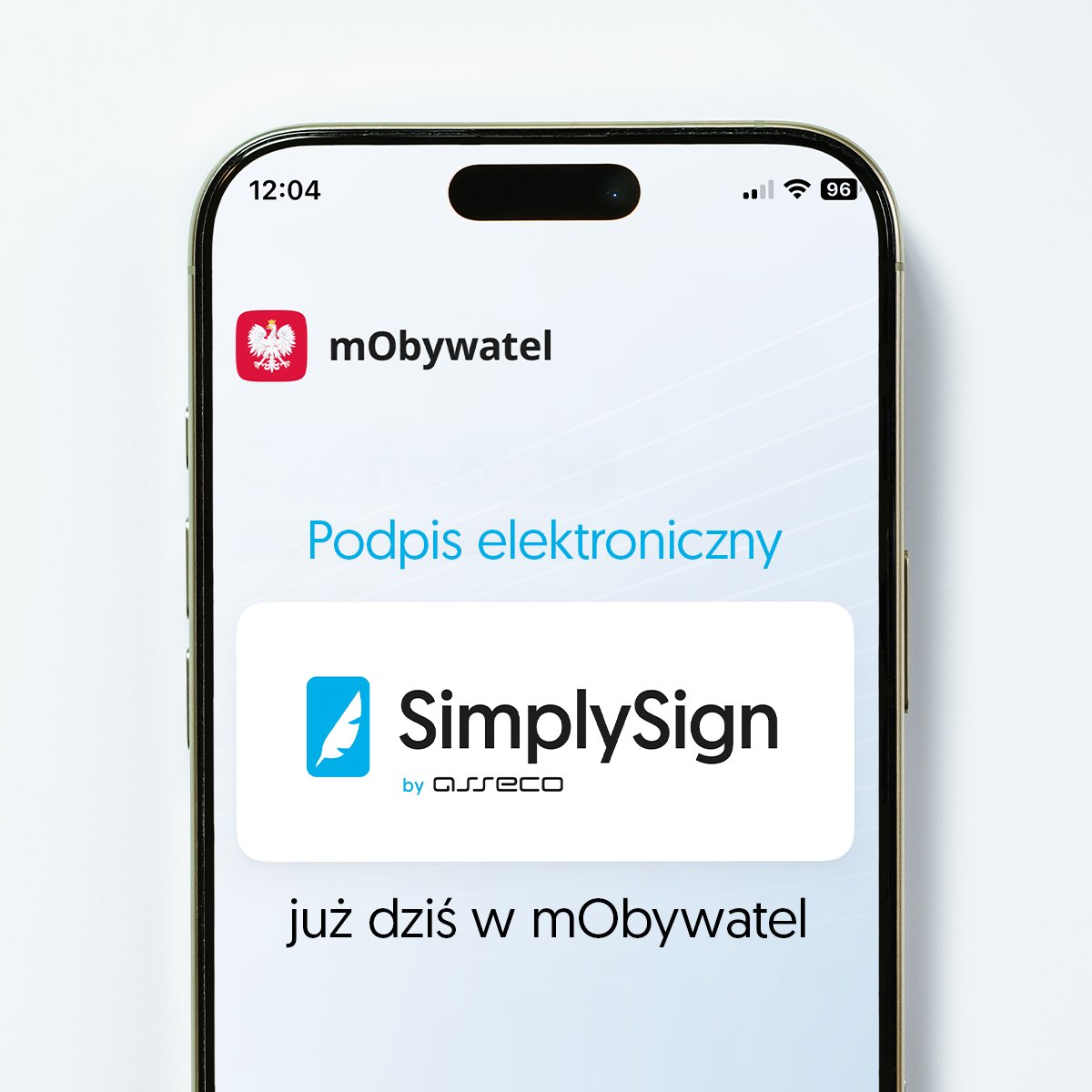 assecods's tweet photo. 🚀Kwalifikowany podpis elektroniczny #SimplySign od Certum by Asseco dostępny w aplikacji mObywatel📱

🇵🇱Każdy użytkownik może co miesiąc podpisać 5 dokumentów bezpłatnie!

ℹ️Szczegóły: https://t.co/vfYuGMvPfq

#ITmadeinPoland #paperless https://t.co/ZNxQlDuUMP