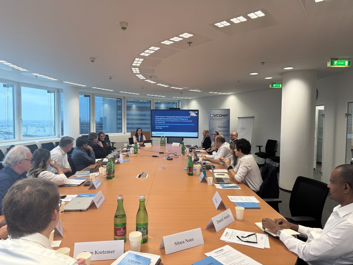 VCDNP's tweet image. Last week, the VCDNP hosted a workshop to explore how #interconnected devices 🤖 and #ArtificialIntelligence 🧠 are transforming #nuclear facilities ⚛️ — along with the emerging security risks and potential policy, regulatory, and technical solutions to address them. 💡
You can