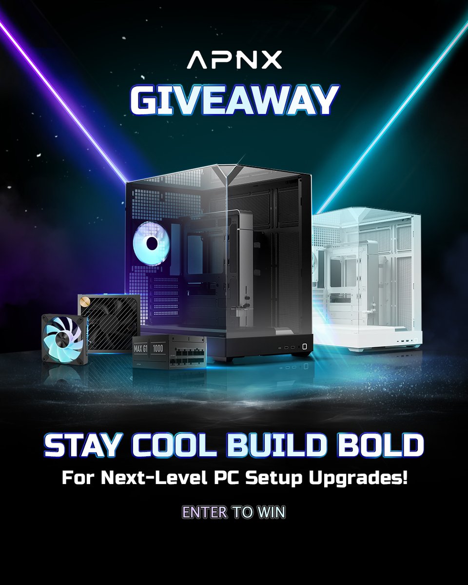 APNX_global's tweet image. 🚀 Stay Cool Build Bold Giveaway is LIVE!
✨ Two ways to win. Two prize draws. 🎁
From powerful APNX gear to something extra you won’t want to miss 👀
🗓 Oct 23 – Dec 25
👉swiy.co/StayCoolBuildB…
#APNX #StayCoolBuildBold #PCBuild #Giveaway