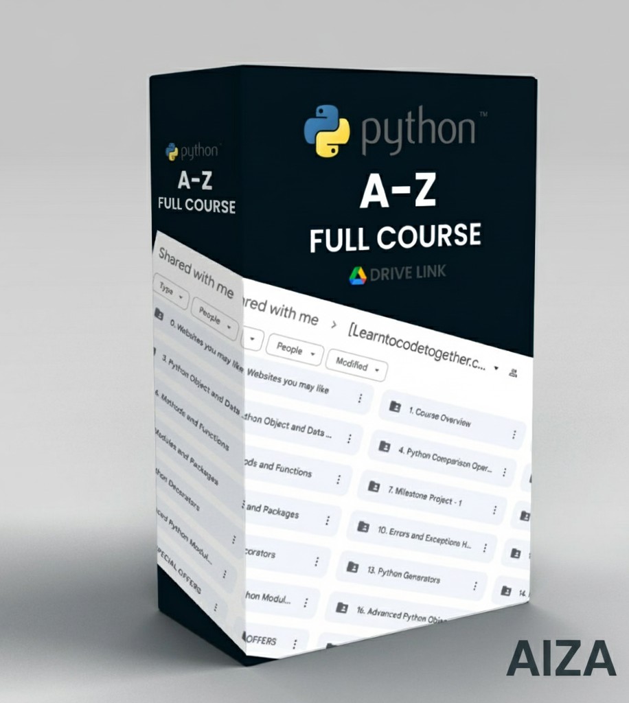 SojiburRah69400's tweet image. Python is a high-level programming language, but not easy to learn.
To help you, I've created a comprehensive A to Z Full Course.
Grab yours in : (Google Drive)
Normally $150, but now FREE!
To get:
โ Like, & Retweet
โ Reply "course"
โ Follow me for DM.
