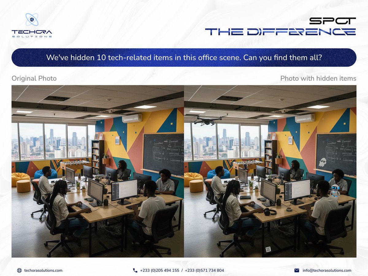Techora_soln's tweet image. Think you've got an eye for detail? Spot the difference and prove you're the sharpest one here!
Drop how many you found in the comments.
#SpotTheDifference #TechoraSolutions #SoftwareDevelopment