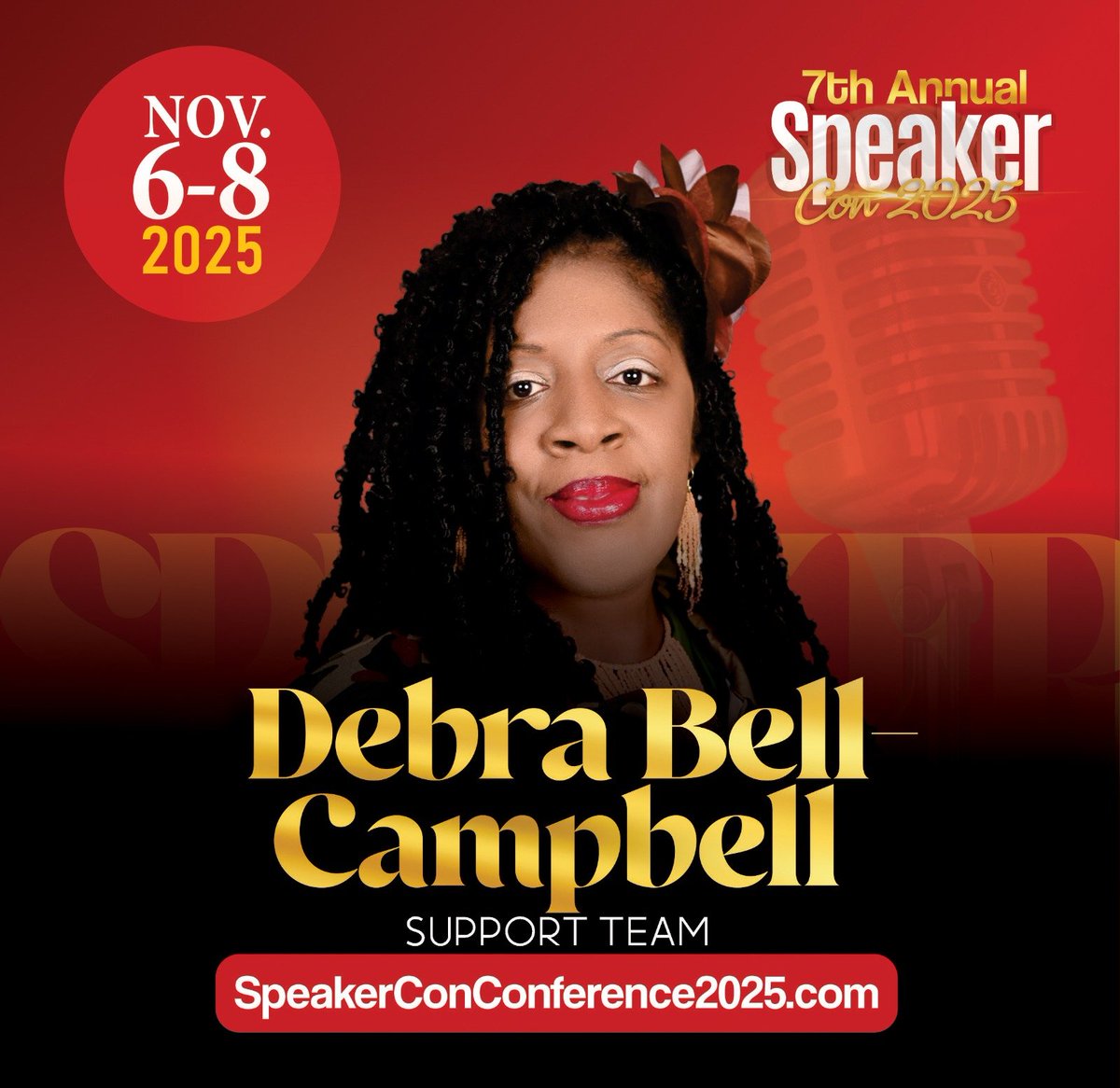 Dbellcampbell's tweet photo. The countdown is ON!  In just 🗓️13 days , SpeakerCon2025 brings together leaders, visionaries, and communicators from around the world for a virtual experience you won’t forget.

 Inspiration. Education. Connection.  Nov 6- 8. 

it's  free  https://t.co/14dCrsBRua https://t.co/GVBhZ4TjtH
