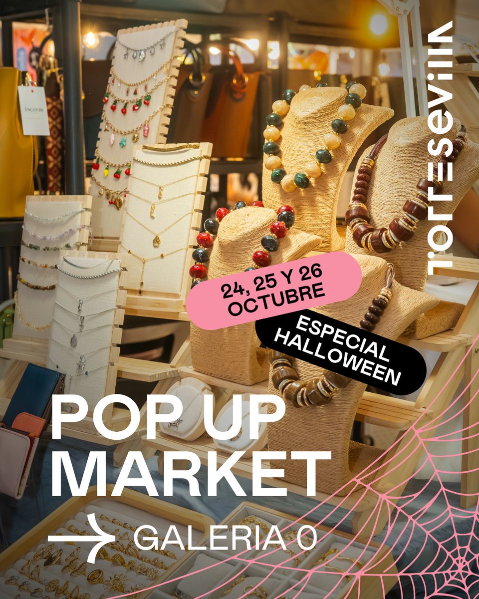 🎃 ¡Vuelve el #PopUpMarket a #TORRESEVILLA con edición especial Halloween!

🎶 Música en directo, DJ, pintacaras y espectáculo infantil te esperan este finde.
🛍️ Moda, artesanía y planazo familiar.

¡Del 24 al 26 de octubre en #Galería0!

#HalloweenEnFamilia #TorreSevillaVibes