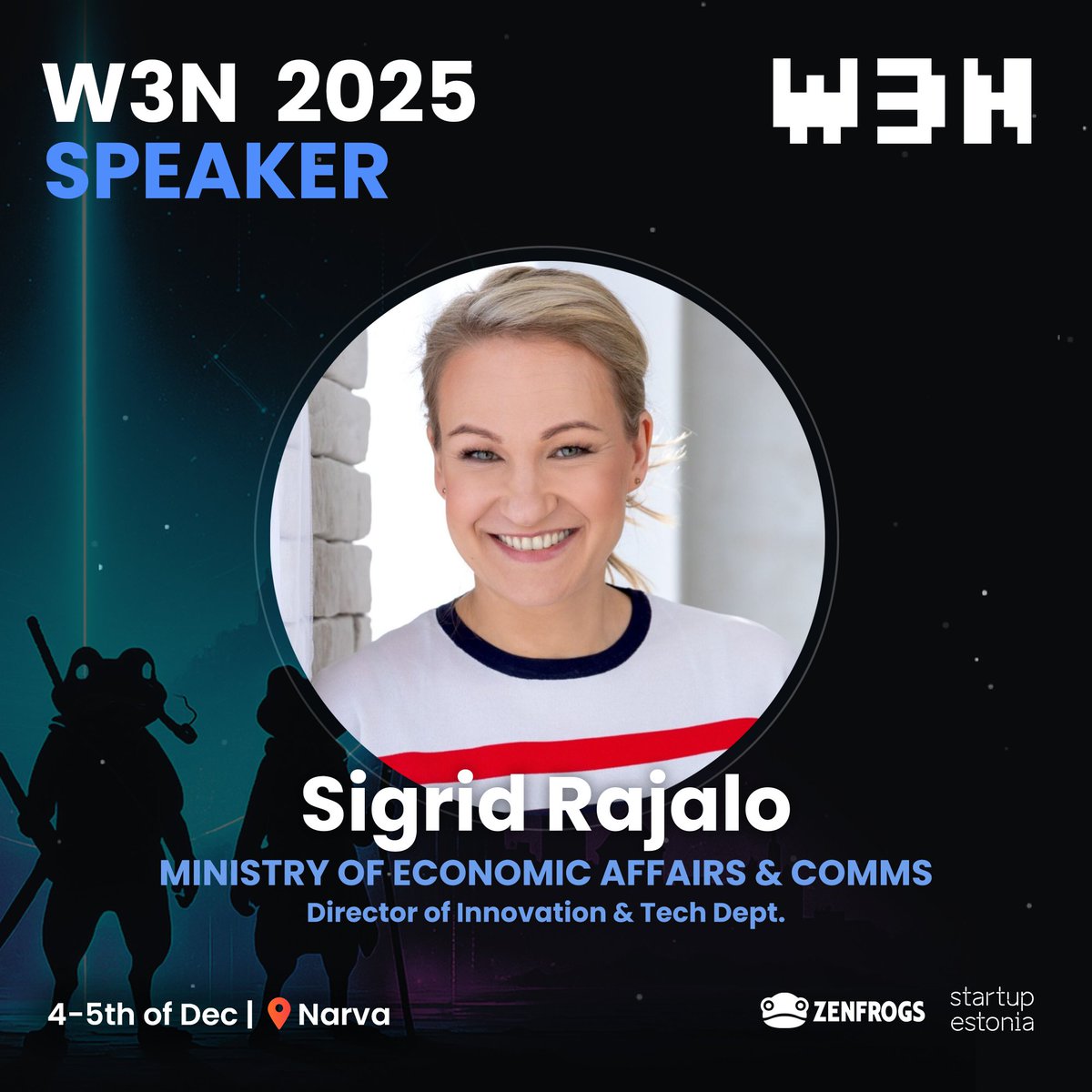 🌟 Sigrid Rajalo joins #W3N2025 as Director of the Innovation &amp; Technology Department at Estonia’s Ministry of Economic Affairs and Communications.

An innovation strategist and PhD researcher, Sigrid works at the intersection of policy design, academia, and entrepreneurship. Her