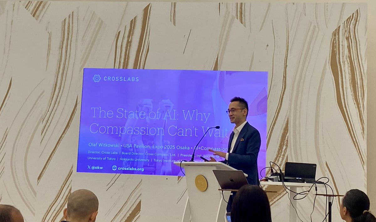 “The State of AI: Why Compassion Can’t Wait”

This is the title of my keynote at the recently concluded “AI + Compassion 24-hour Global Forum 2025”, on October 2 at the @osakaexpo US Pavilion. 

Thank you to <a href="/ai_compassion/">AI Compassion Global Forum</a> for inviting me! 

#ai #compassion