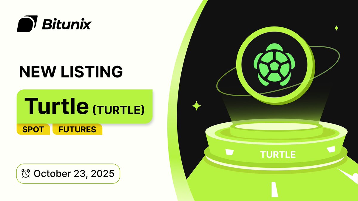 BitunixOfficial's tweet image. 📣 $TURTLE @turtledotxyz Trading is now available on Bitunix!
🚀 Spot Trading bitunix.com/spot-trade/TUR…
🔥 Futures Trading bitunix.com/contract-trade…
ℹ️ More Details bitunix.com/coin-introduce…