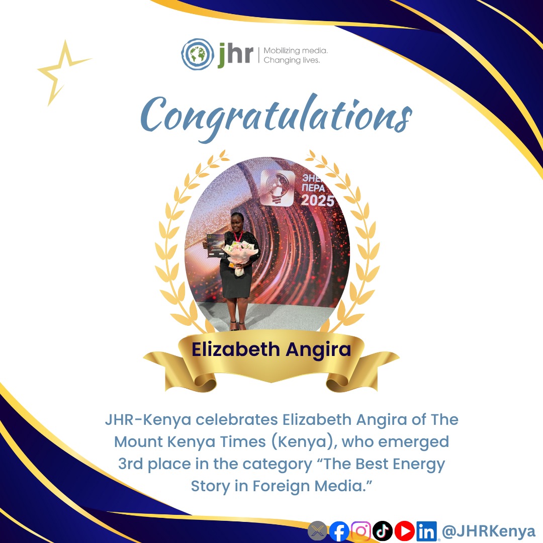 Congratulations to <a href="/ElizabethAngir1/">Elizabeth Angira</a> of The Mount Kenya Times for winning 3rd place in The Best Energy Story in Foreign Media at the 2025 Energy of Words International #media Contest in Moscow! 🏆🗞️

Your storytelling continues to light the path toward a more sustainable world. ⚡