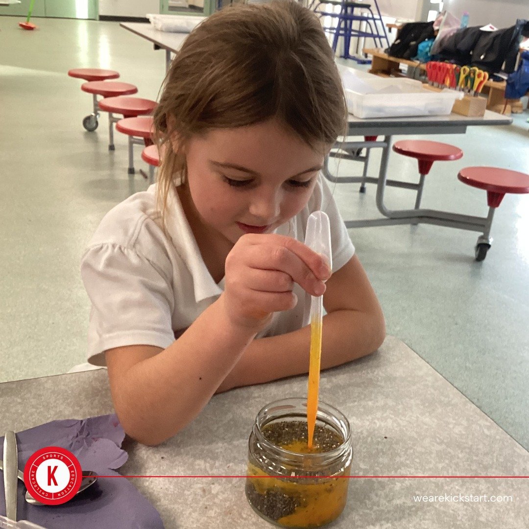 wearekickstart's tweet image. 🎃 Spooky Science at Waterloo Primary! 👻
Our students mixed up chia seed slime for today’s spooky movie night! 🧪💧
We learned how chia seeds soak up water and grow jelly jackets — ready for some slimy fun tomorrow! 💚🎥
#SpookyScience #WaterlooPrimary #SpookySeason #Kickstart