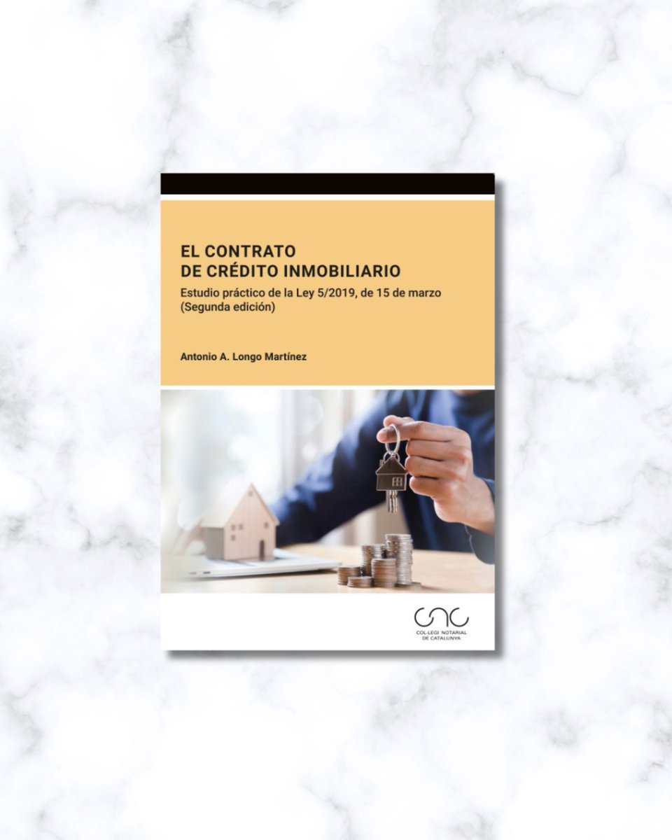 📘 El contrato de crédito inmobiliario. Estudio práctico de la Ley 5/2019, de 15 de marzo, de Antonio A. Longo Martínez.
Una obra de referencia para notarios, juristas y profesionales del sector financiero. #NovedadEditorial
marcialpons.es/libros/el-cont…