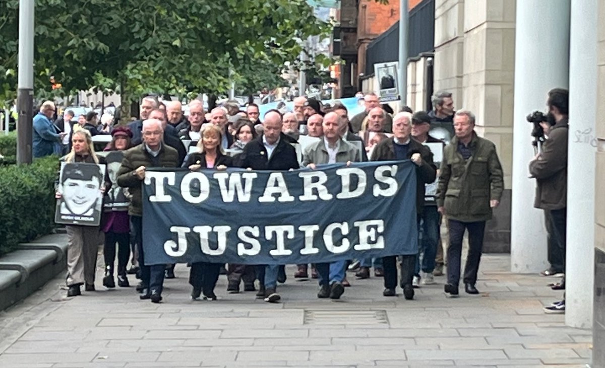 Bloody Sunday victims familes arrive at court in Belfast ahead of the verdict in the ex-paratrooper Soldier F’s murder trial <a href="/AFP/">AFP News Agency</a>