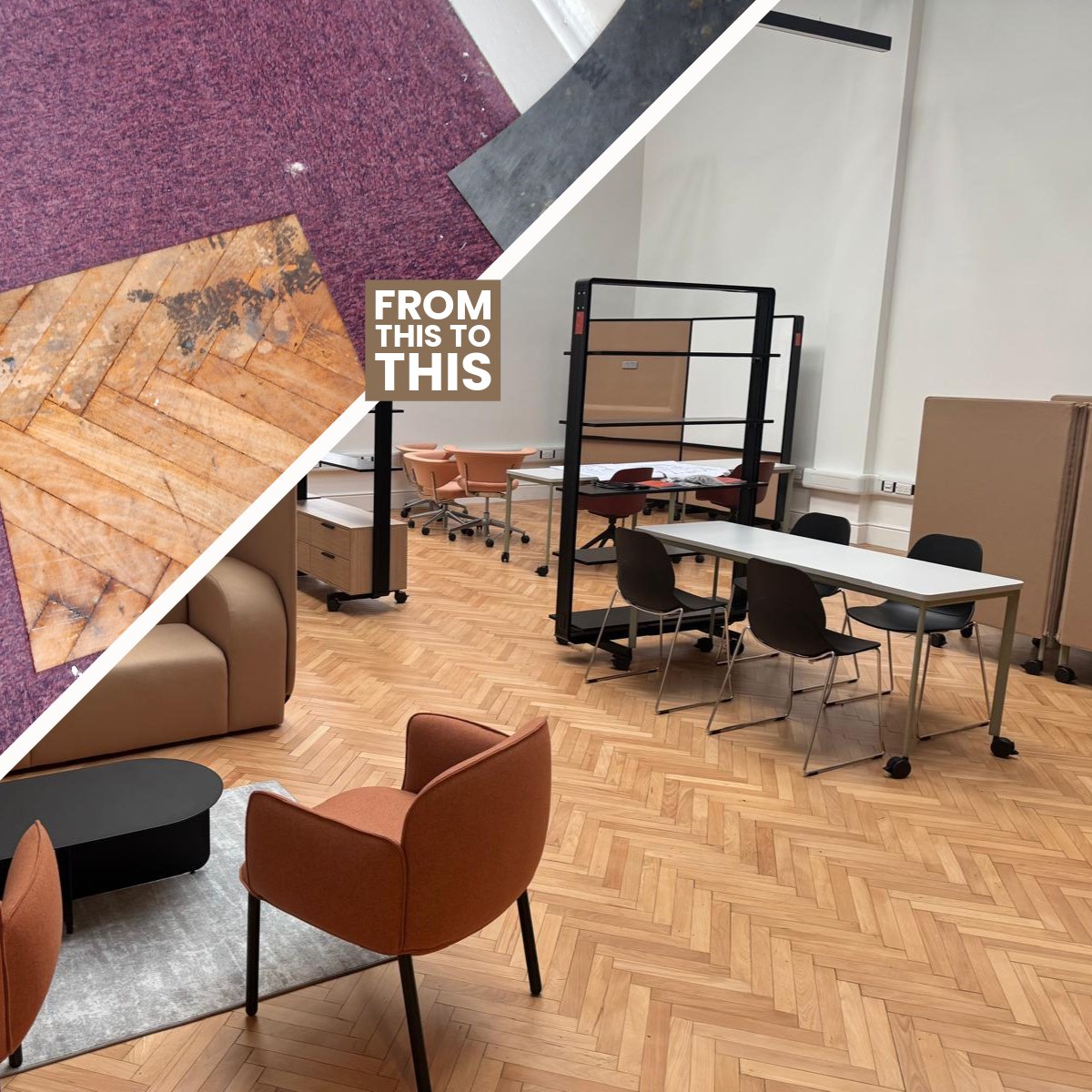 Jenkinsons_'s tweet image. From heritage to creativity!
Proud to have helped transform Wrexham’s Old Library into a vibrant new creative hub with our interior design & furniture solutions.
We reused the original flooring — cutting costs & reducing carbon.
#Jenkinsons #BeforeAndAfter #CommunityProjects