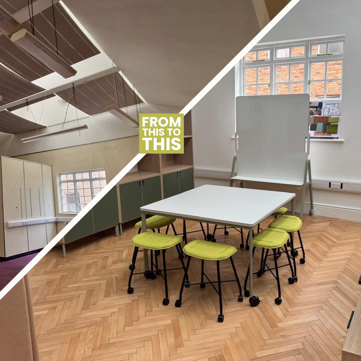 Jenkinsons_'s tweet image. From heritage to creativity!
Proud to have helped transform Wrexham’s Old Library into a vibrant new creative hub with our interior design & furniture solutions.
We reused the original flooring — cutting costs & reducing carbon.
#Jenkinsons #BeforeAndAfter #CommunityProjects