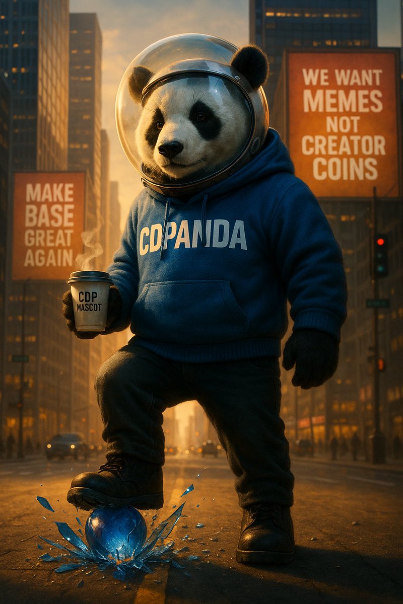 CdpandaOfficial's tweet image. No one asked for creator coins.
We asked for memes.
We asked for builders.
We asked for culture that slaps.

CDPANDA was put here to lead mascot szn on @base and the movement is about to take its next giant leap! 🐼💥