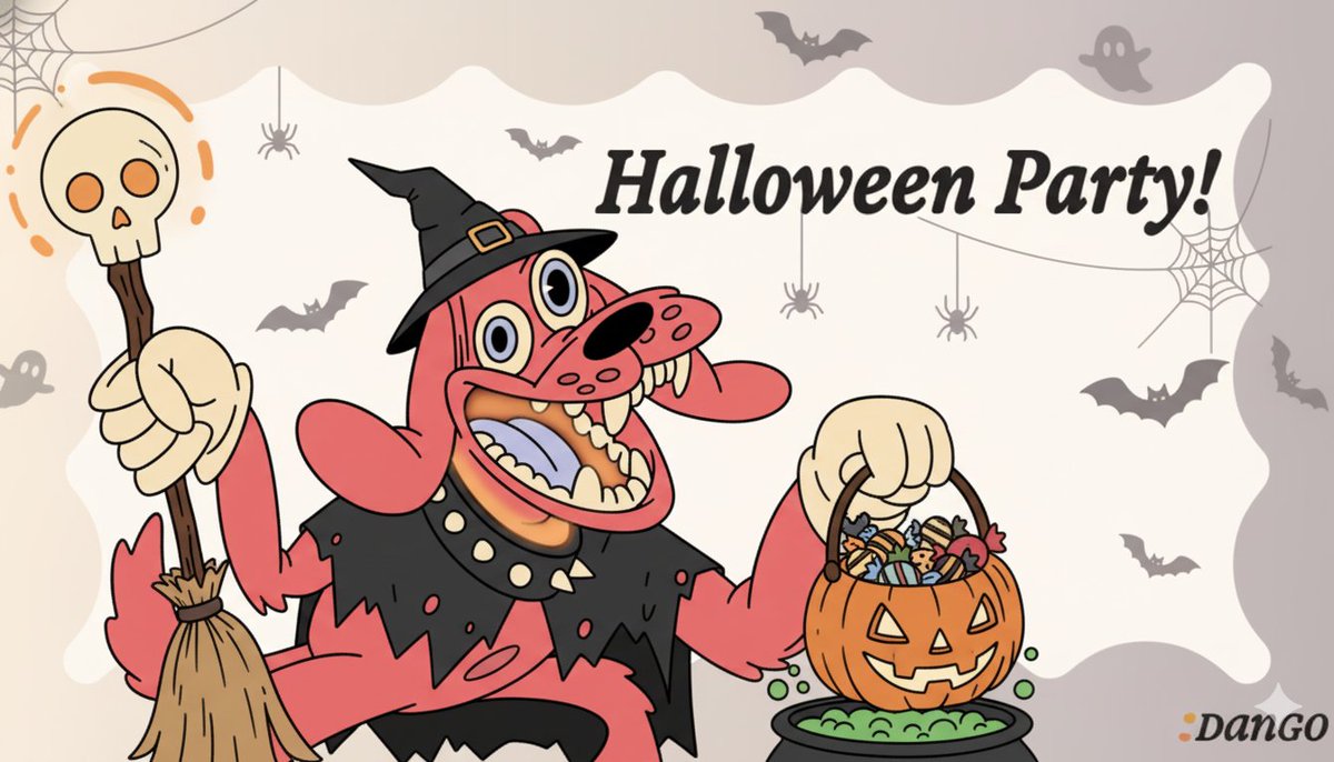 zeveshone's tweet image. Happy Halloween from @dango! 🎃

The cauldron’s bubbling, the treats are ready — and the DeFi magic’s just getting started.

Join the party 👉 dango.exchange
#Web3 #DeFi #Dango #AirdropCrypto