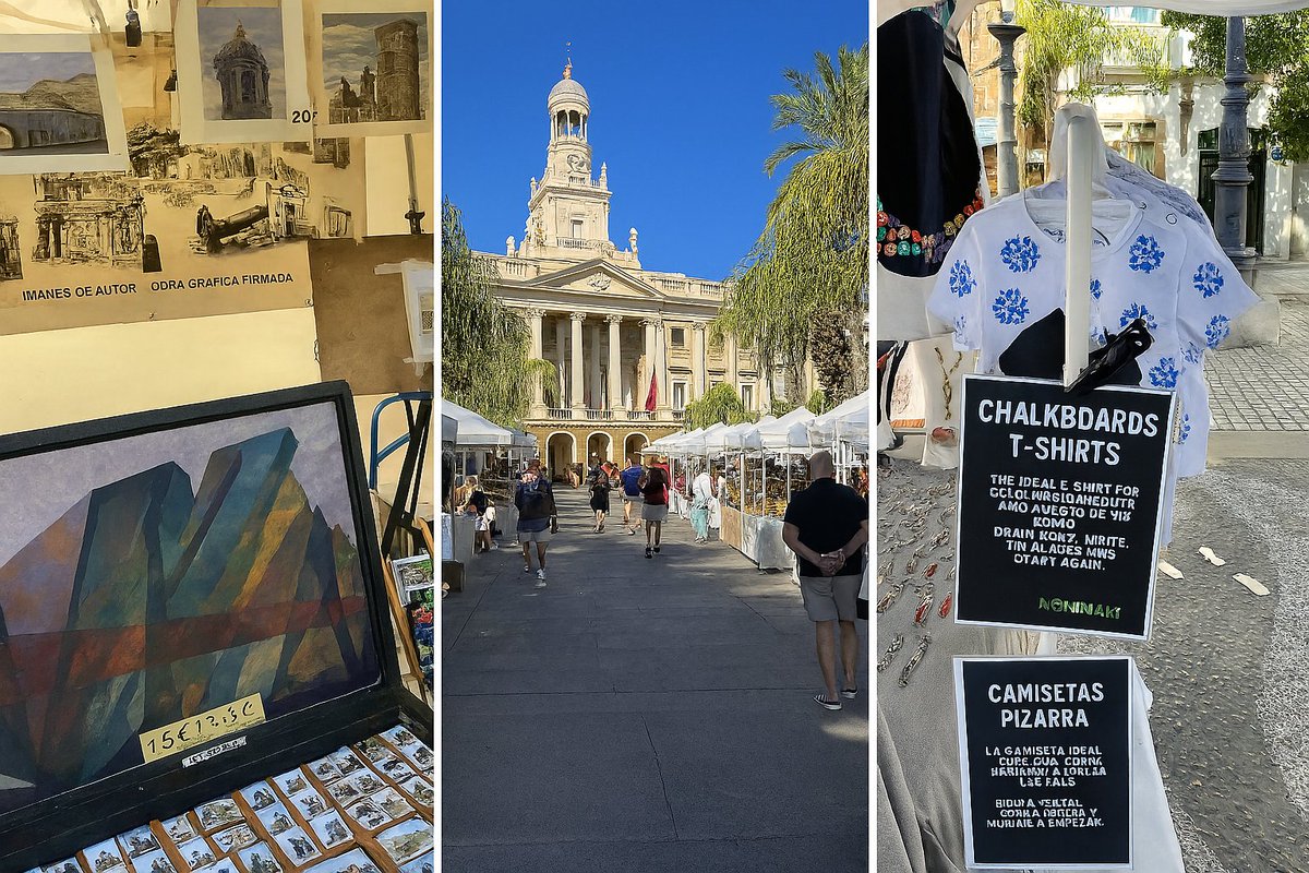 Lambda_World's tweet image. Whilst attending @Lambda_World why not grab a chance to see some of the artisan stalls in Cadiz (just around the corner) there untill 2pm and back on tomorrow. Another great way to bring part of the city back with you and share with co-workers, family and friends
#Cadiz #Artisan