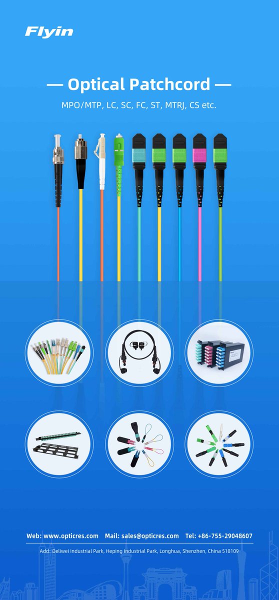 Need Fiber Patch Cables? Flyin Has ALL Types: MPO, LC, SC, FC, ST!

Flyin manufactures a full spectrum of single-mode and multimode fiber patch cords to keep your data flowing smoothly.

Web: opticres.com
Mail: sales@opticres.com