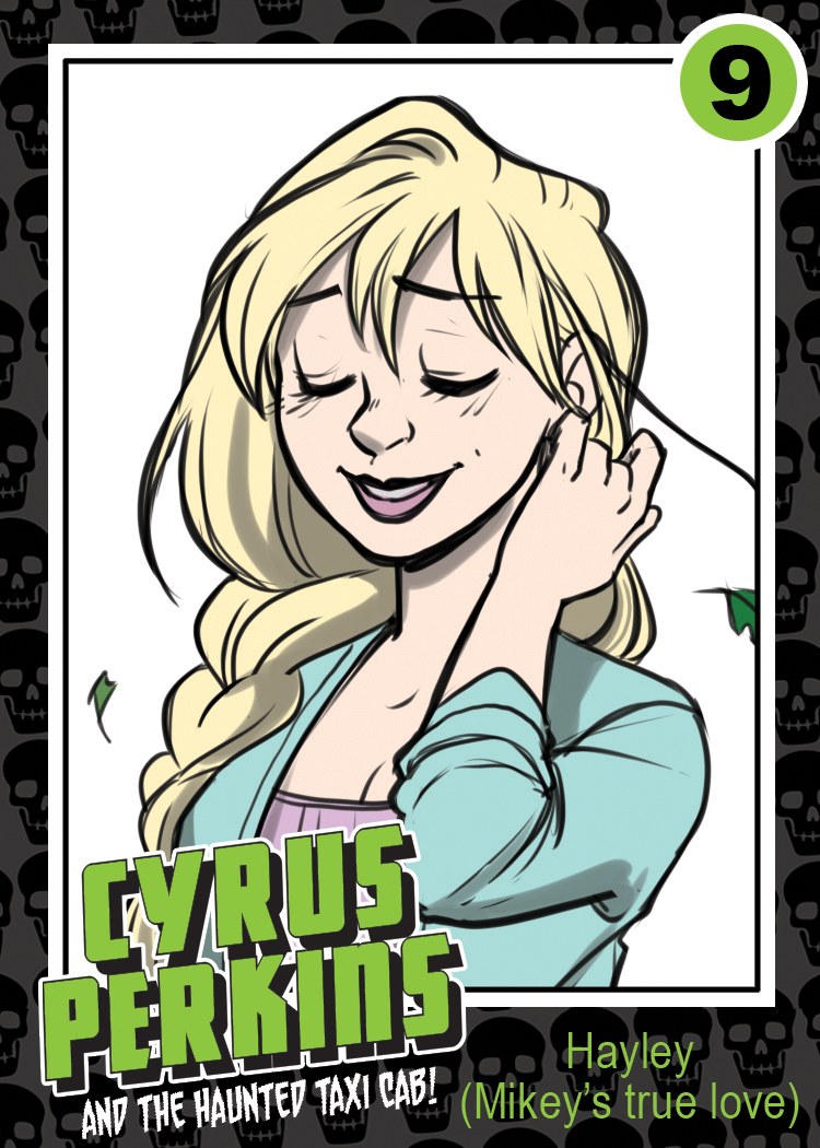 ITEM! If you see our trading cards pop up in your feed, give 'em a like and a share! OH! And if you want to read a rad dead boy mystery, pre-order our book here: kickstarter.com/projects/thebr…