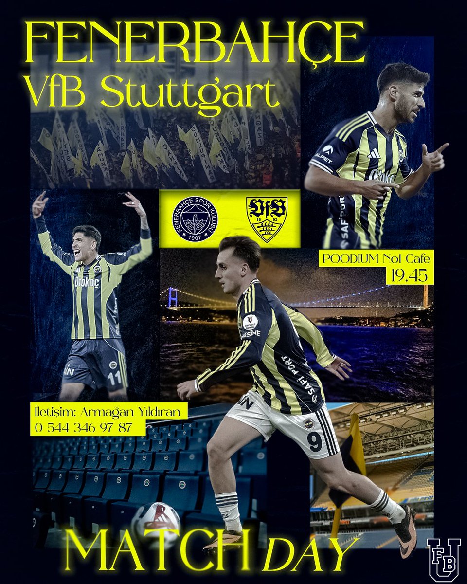 1907 ÜNİFEB Pamukkale Üniversitesi örgütlenmesi olarak Fenerbahçe - Vfb Stuttgart maçını izlemek için Poodium No1 Cafe'de toplanıyoruz. Tüm arkadaşlarımızı bekliyoruz.