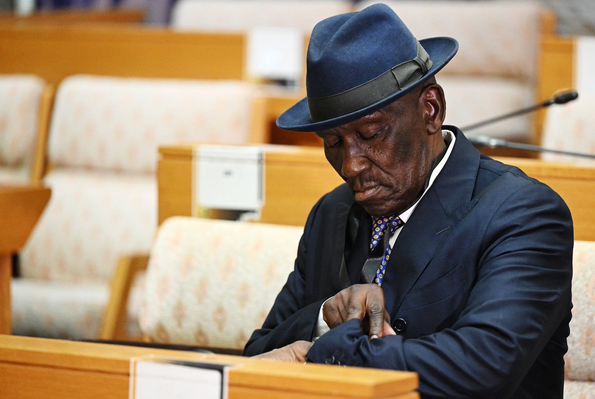 The former Minister of Police, Mr Bheki Cele is today giving evidence at  the Ad Hoc Committee to Investigate Allegations by @SAPoliceService KZN  head Gen Mkhwanazi #adhocMkhwanazi #7thParliament