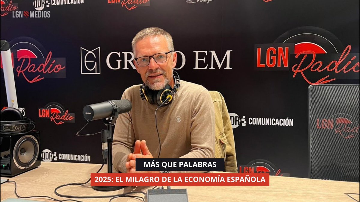 LGNMedios's tweet image. 💬 23/10/2025 | MÁS QUE PALABRAS 🎙️

En el episodio de hoy: “2025, el milagro de la economía española” 📈🇪🇸

👉 youtube.com/live/YAXxEZXxD… 

 #EconomíaEspañola #CrecimientoEconómico #PodcastEspaña