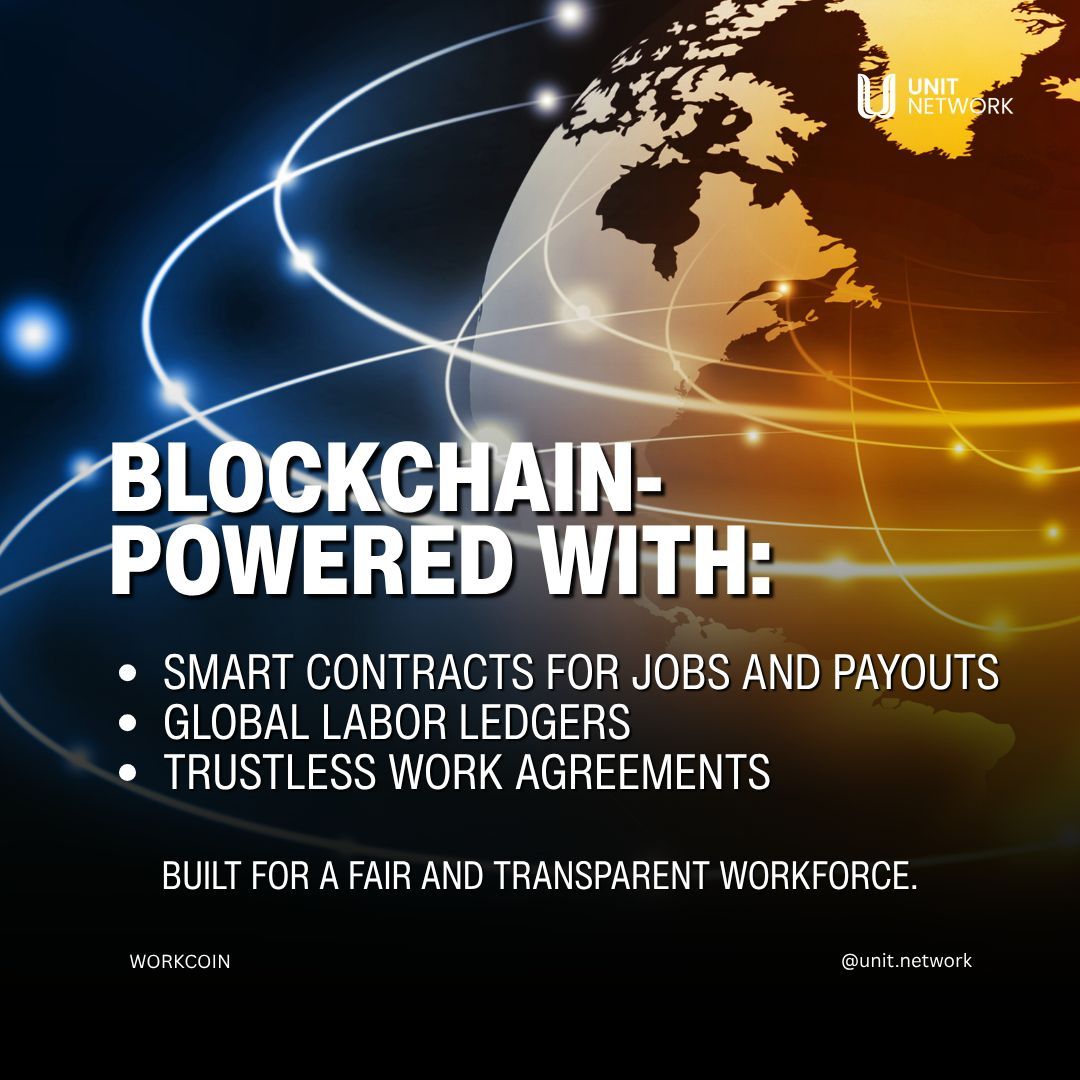 theunitnetwork's tweet photo. WorkCoin is more than a paycheck — it’s the currency of human capital. 💼
Reward contribution.
Recognize skill.
Build reputation.
The on-chain labor revolution starts here.
Follow @unitnetwork to earn the future.
#WorkCoin #Web3 #FutureOfWork https://t.co/hCOpBBhwBW