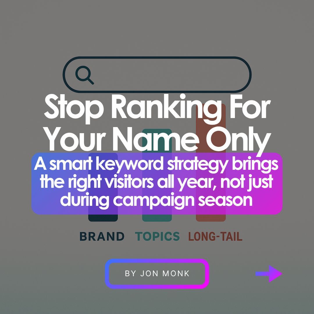 ItsJonMonk's tweet image. If your SEO stops at your event name, you’re invisible to 90 % of searches.

Build all three: Brand + Topics + Long-Tail.

Map them to the right pages and watch year-round traffic grow.

Read more here: jonmonk.ai/blog/event-key… 

#EventProfs #SEO #KeywordResearch #EventMarketing