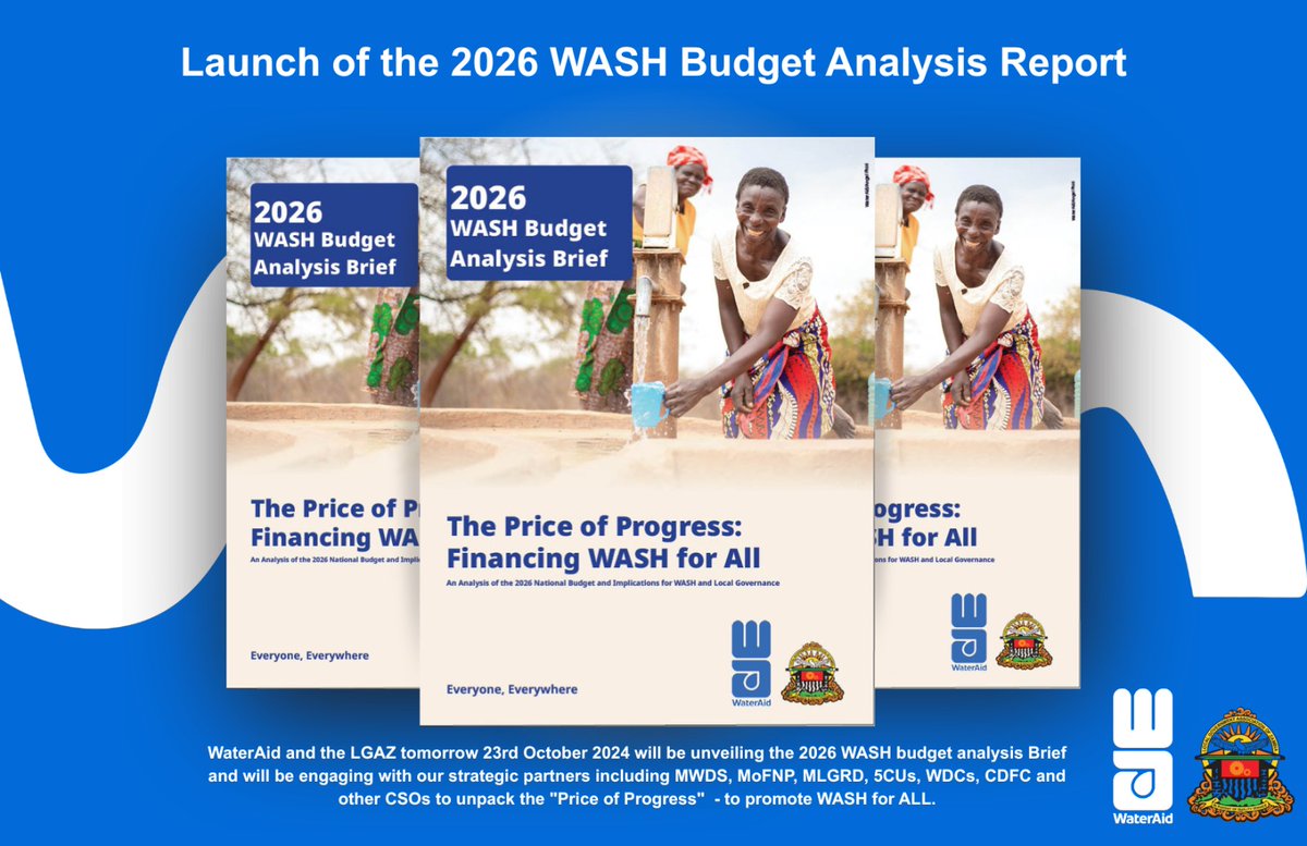 LGAZ_News's tweet image. @WateraidZambia and the @LGAZ_News .Together with our strategic partners #MWDS, @mofnpzambia @MLGRD and CSOs — We unpack “The Price of Progress” as we work to strengthen WASH financing and accountability across Zambia.#WASHforALL | #WASHFinancing