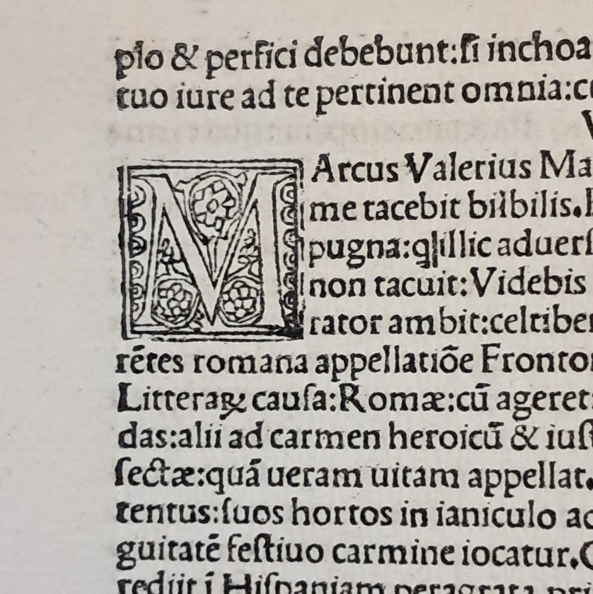Venecia, 1493. Las letras "capitulares" o "capitales" se decoraban con motivos vegetales, zoomorfos o geométricos, y (además de su función estética) ayudaban al lector rompiendo la monotonía del texto, y señalando los diferentes párrafos o capítulos... ¿No os parecen preciosas?