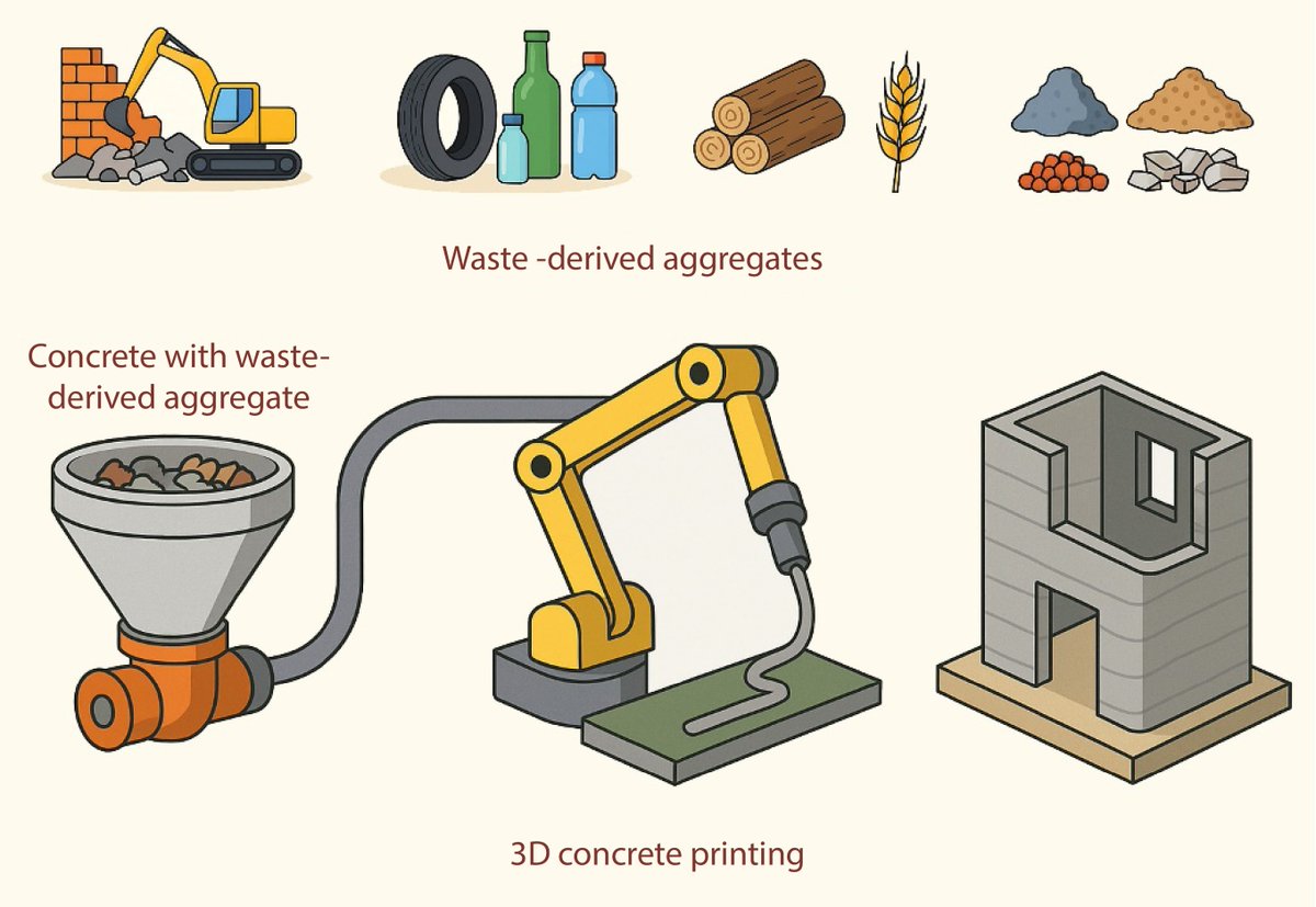 SciOpenTUP (@sciopentup) on Twitter photo 🏗️Waste meets innovation in 3D printing!
Researchers review how waste derived aggregates from demolition debris to agri-residues can replace natural ones in 3D printable concrete.
Sustainable, functional, future ready construction. sciopen.com/article/10.265…
<a href="/Tsinghua_Uni/">Tsinghua University</a> #SciOpen 🏗️Waste meets innovation in 3D printing!
Researchers review how waste derived aggregates from demolition debris to agri-residues can replace natural ones in 3D printable concrete.
Sustainable, functional, future ready construction. sciopen.com/article/10.265…
<a href="/Tsinghua_Uni/">Tsinghua University</a> #SciOpen