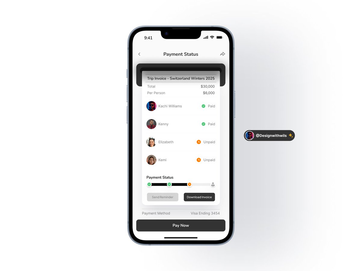 Designwithwils's tweet image. Would you love to manage your next trip or group payment with a screen like this?
#UIDesign #UXDesign #ProductDesign #FintechDesign #DesignShowcase #MobileAppDesign #DesignCommunity #CaseStudy #DesignThinking