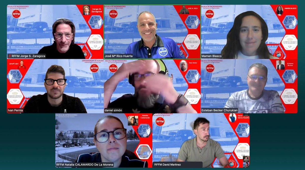 Reunión Ordinaria de la Comisión de Seguimiento del Comité de Entrenadores de la RFFM, cuya misión es dignificar más aún la profesión, fomentar el compañerismo y promocionar las actividades del Área del Entrenador en sus visitas a los partidos que se celebran cada fin de semana.