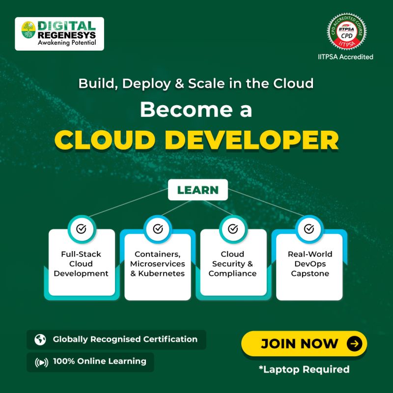 DigiRegenesys's tweet image. The next generation of innovation isn’t on the ground, it’s in the Cloud.
Master the art of building, deploying, and scaling real-world applications.
Start your Cloud journey with Digital Regenesys.
Enrol now: bit.ly/4fEcasP
#DigitalRegenesys #CloudDevelopment