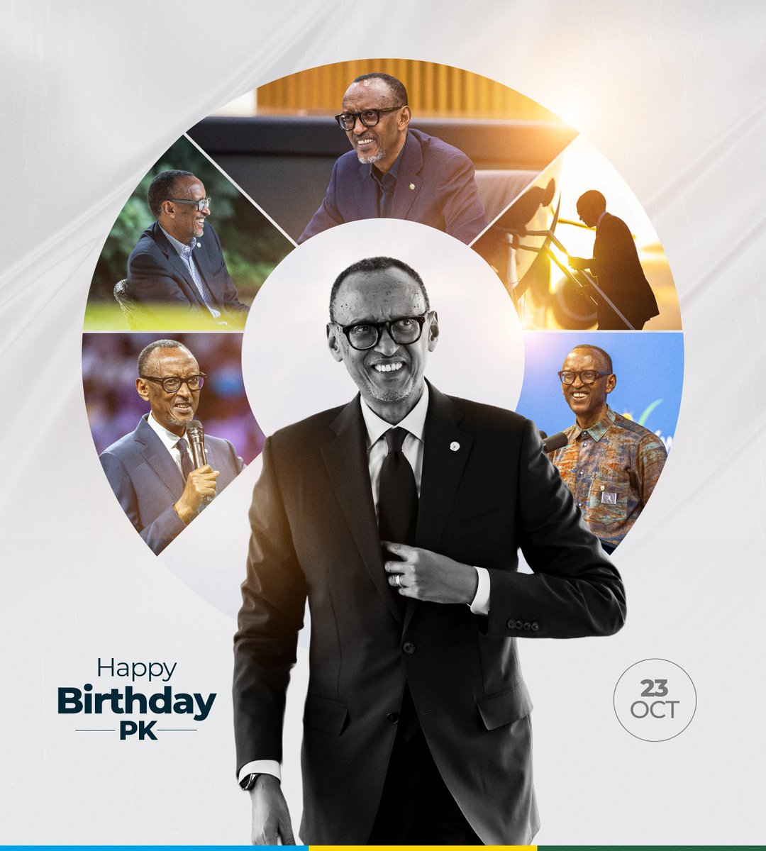 Un très joyeux et heureux anniversaire au président <a href="/PaulKagame/">Paul Kagame</a> ! 🎂