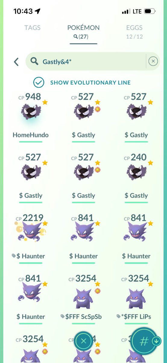 Home hundo #52 and 27th Gastly family hundo. 🫣👻