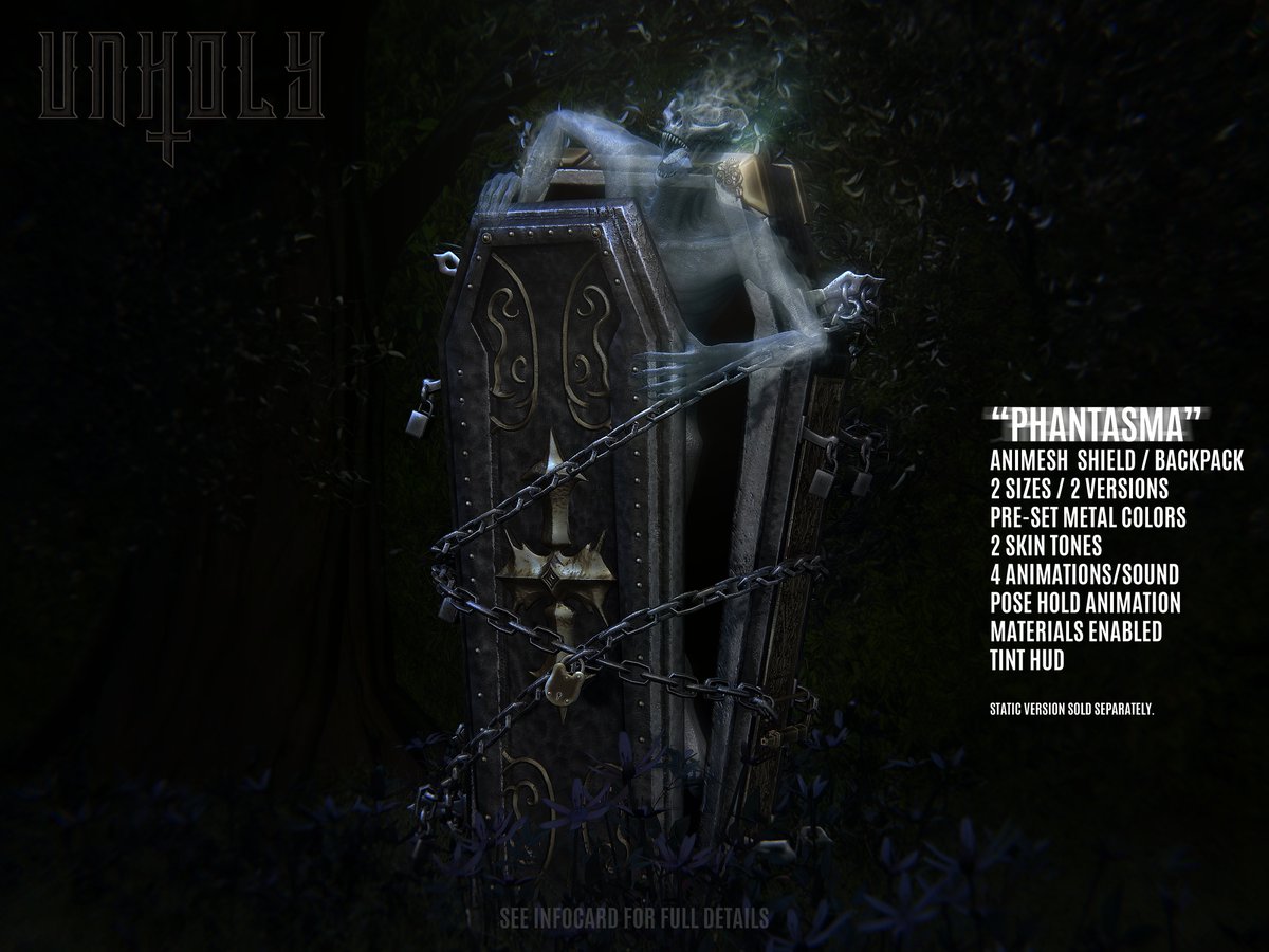 ℙℍ𝔸ℕ𝕋𝔸𝕊𝕄𝔸
Animesh Shield/ Backpack
Coming to The Warehouse Sale SL
LM: shorturl.at/4i51I
Get 10% Discount during event!
Flickr: shorturl.at/9egAf
Video: shorturl.at/1gNcS