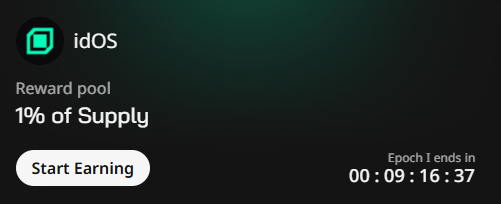 Only 9 hours left before Epoch 1 closes <a href="/idOS_network/">idOS</a> 

Over 70,000 users joined the first phase. Now the next season is set to 10x that number.

With idOS, you control your data, decide what to share, and stay private across chains. Compliant and seamless, it’s your passport for